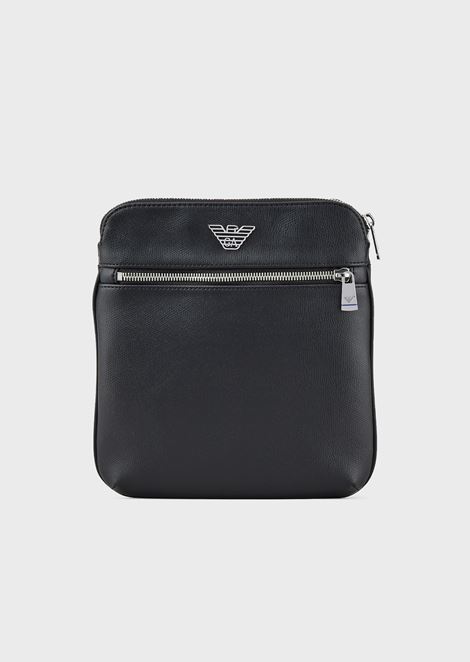 emporio armani leather man bag