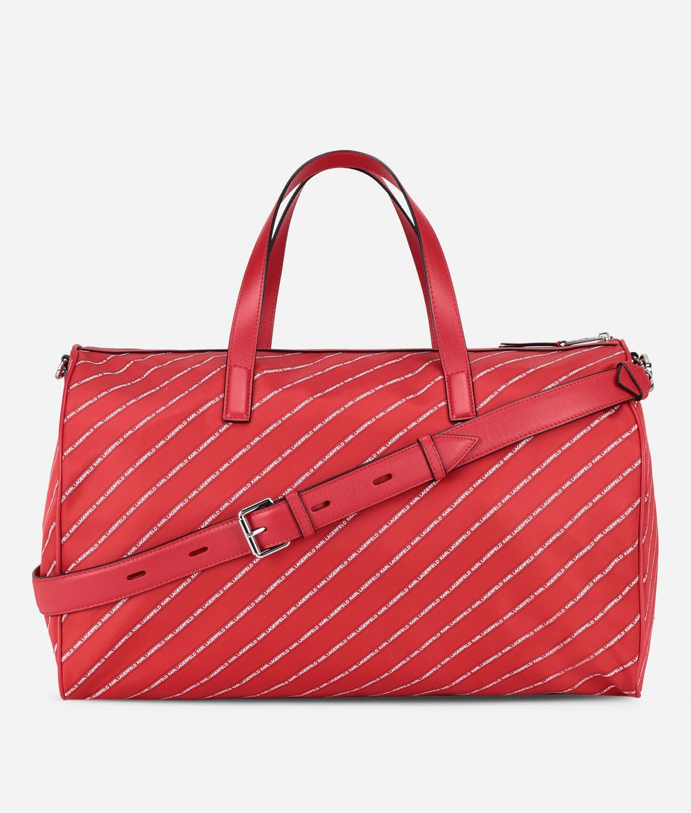 KARL LAGERFELD K/Stripe Logo Weekender Handbag Woman d