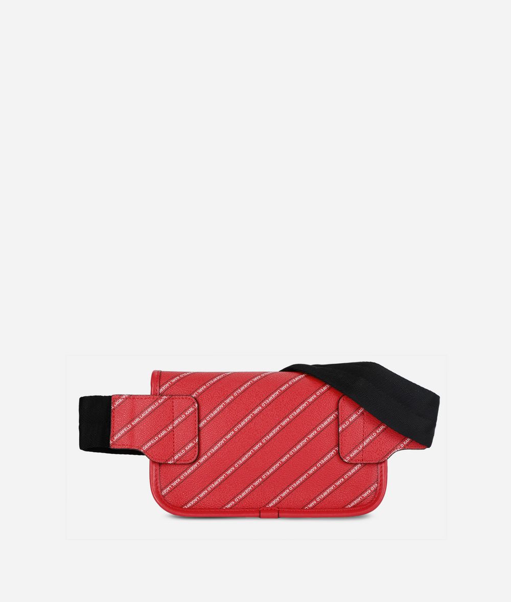 KARL LAGERFELD K/Stripe Logo Belt Bag Fanny pack Woman d