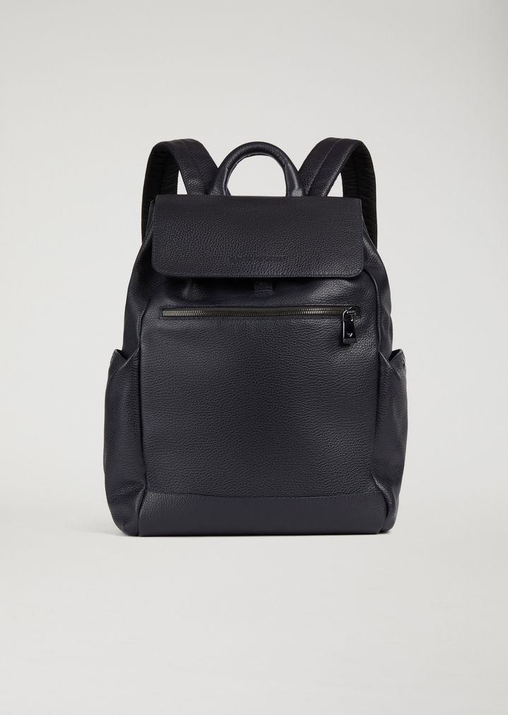 emporio armani leather backpack
