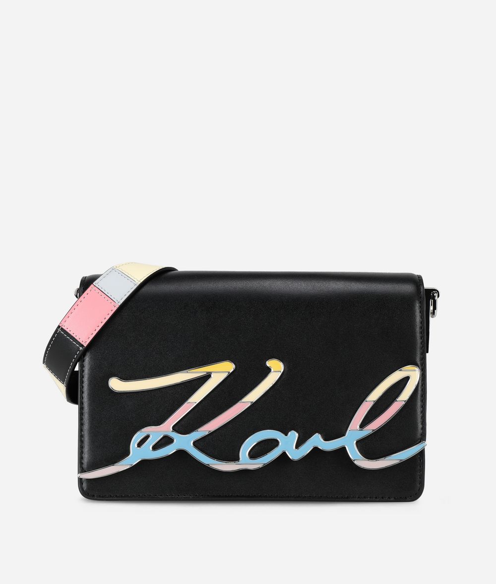 KARL LAGERFELD K/Signature Special Enamel Shoulder Bag Handbag Woman f