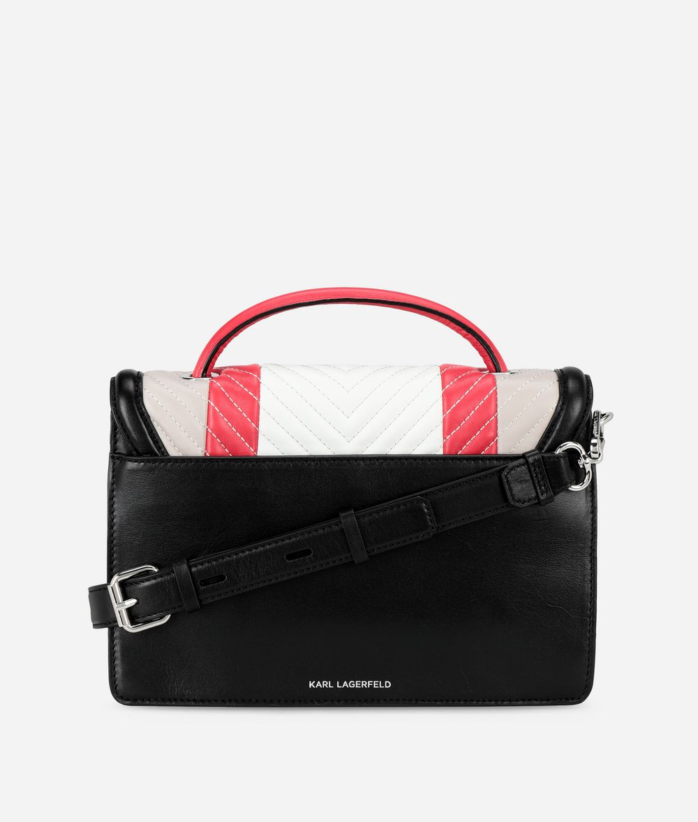 KARL LAGERFELD K/Klassik Quilted Colorblock Shoulder Bag Handbag Woman d