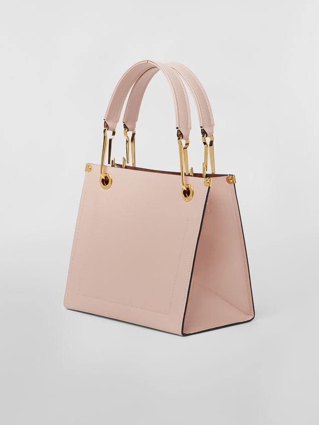 Handtasche Marni Quadratische Leder-Tasche GRIP mit Karabinerhaken Damen