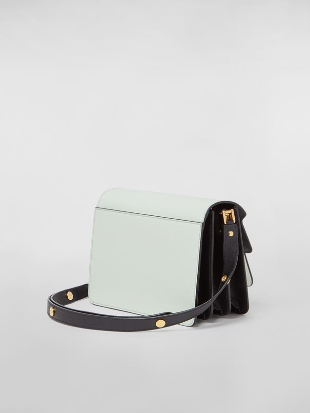 Trunk Bag Marni TRUNK bag in saffiano calfskin green white black Woman