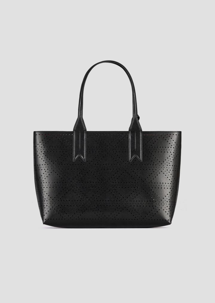 Shopper with perforated triangle pattern with internal wallet | Woman ...