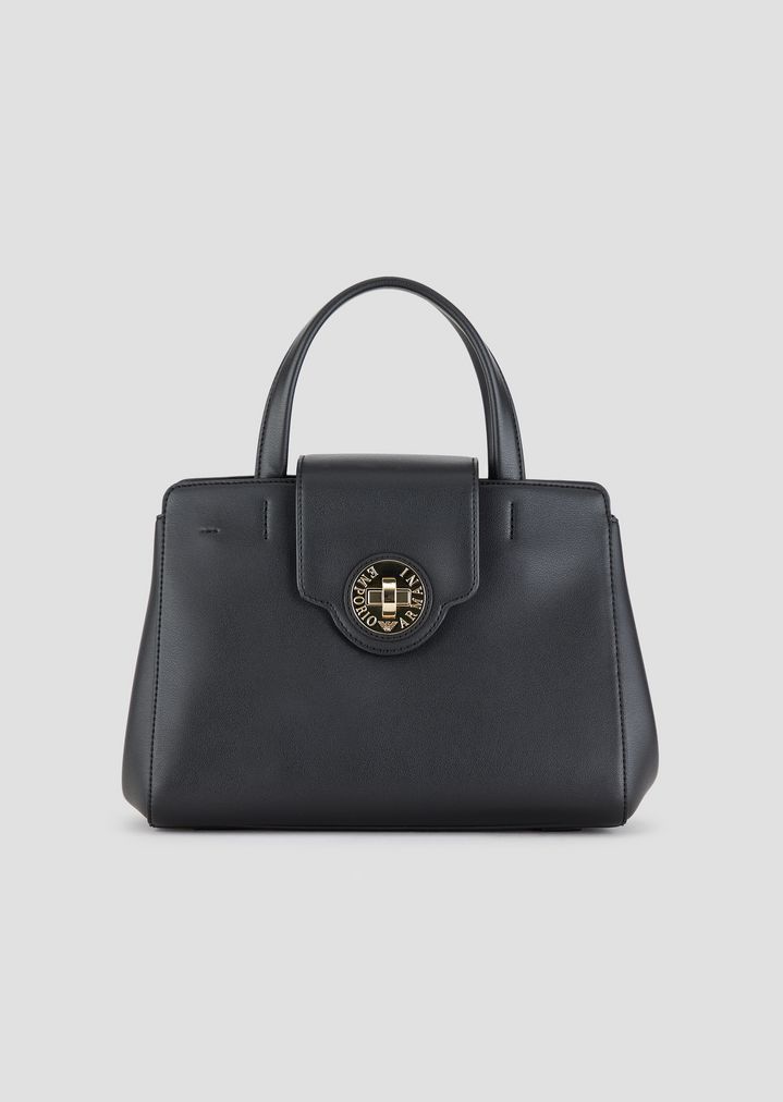 Mini-goat print handbag with detachable strap | Woman | Emporio Armani