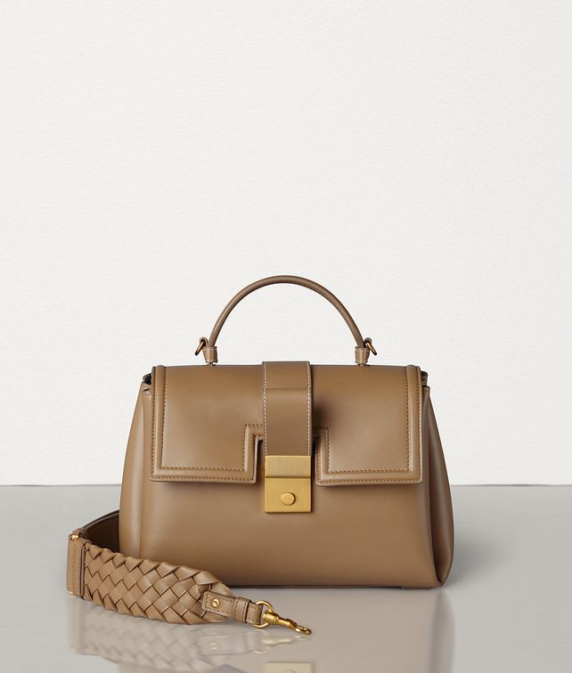 BOTTEGA VENETA SMALL PIAZZA BAG IN MATTE CALF Top Handle Bag Woman fp