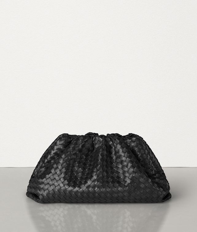 BOTTEGA VENETA 벨벳 카프 인트레치아토 파우치 클러치 여성 fp