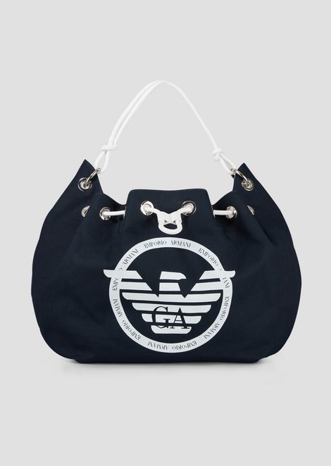Bolsa tipo saco de lona con maxilogotipo Bolsa tipo saco de lona con maxilogotipo