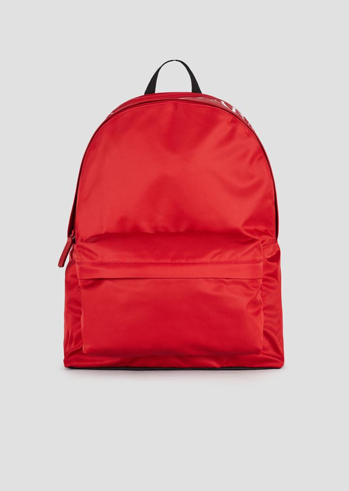 Backpack in nylon tech fabric with maxi-logo on the top Backpack in nylon tech fabric with maxi-logo on the top