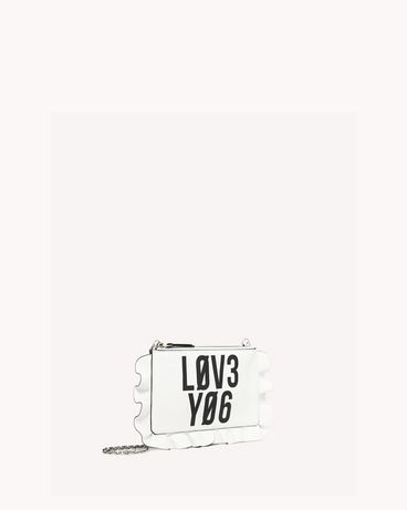 REDValentino ROCK RUFFLES ENCRYPTED LOVE NOTES POCHETTE