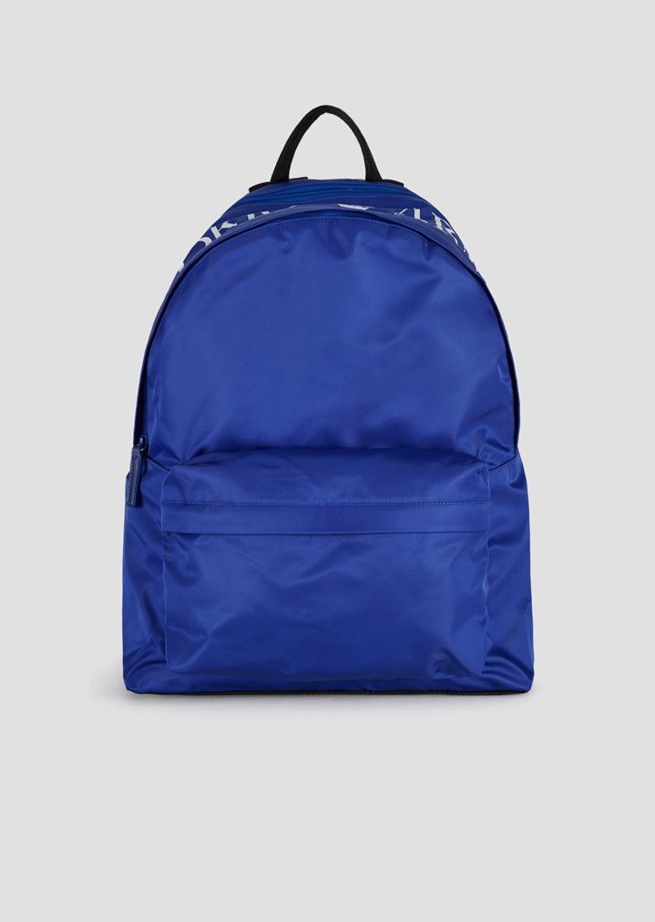 Backpack in nylon tech fabric with maxi-logo on the top Backpack in nylon tech fabric with maxi-logo on the top