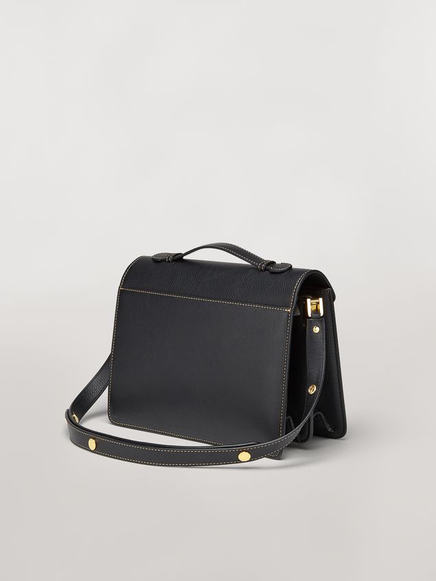 Trunk Bag Marni TRUNK bag in mono-coloured grained calfskin with handle Woman