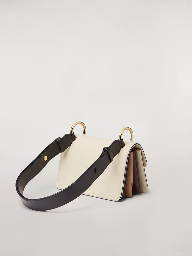 Bolso con bandolera Marni Bolso NEW BEAT en piel de becerro blanca con correa para el hombro con el logotipo de Marni Mujer