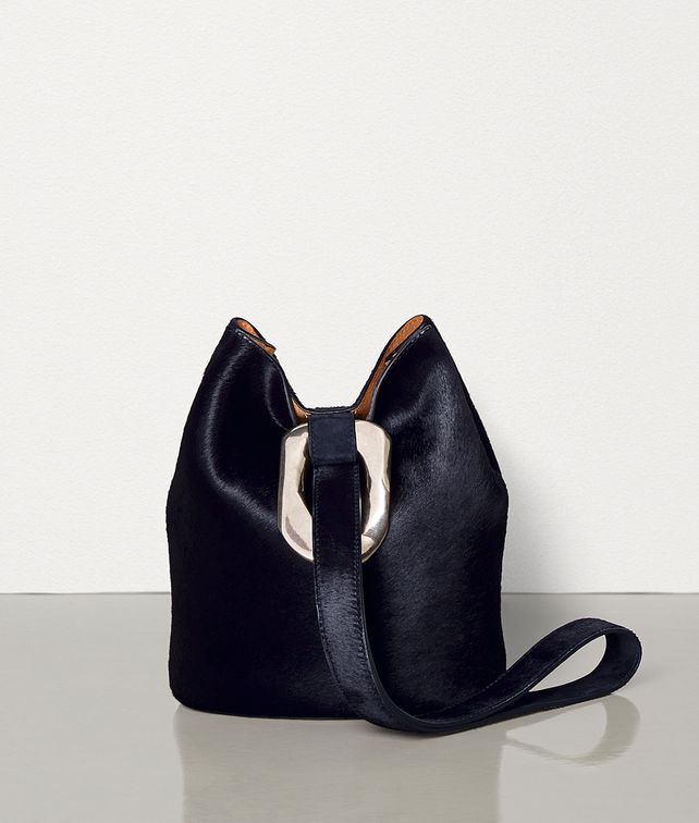 BOTTEGA VENETA DROP BAG IN HAIR CALFSKIN Shoulder Bag Woman fp