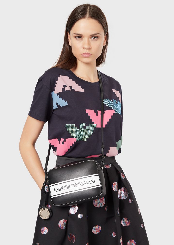 Bolso de hombro con banda con logotipo Bolso de hombro con banda con logotipo