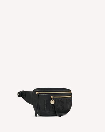 REDValentino ENCRYPTED LOVE NOTES BIKER BELT BAG