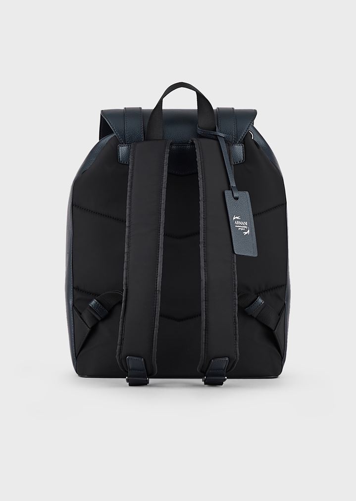 armani backpack leather