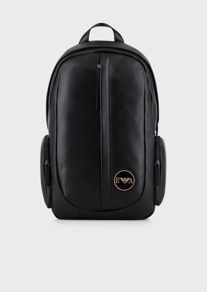 emporio armani leather backpack