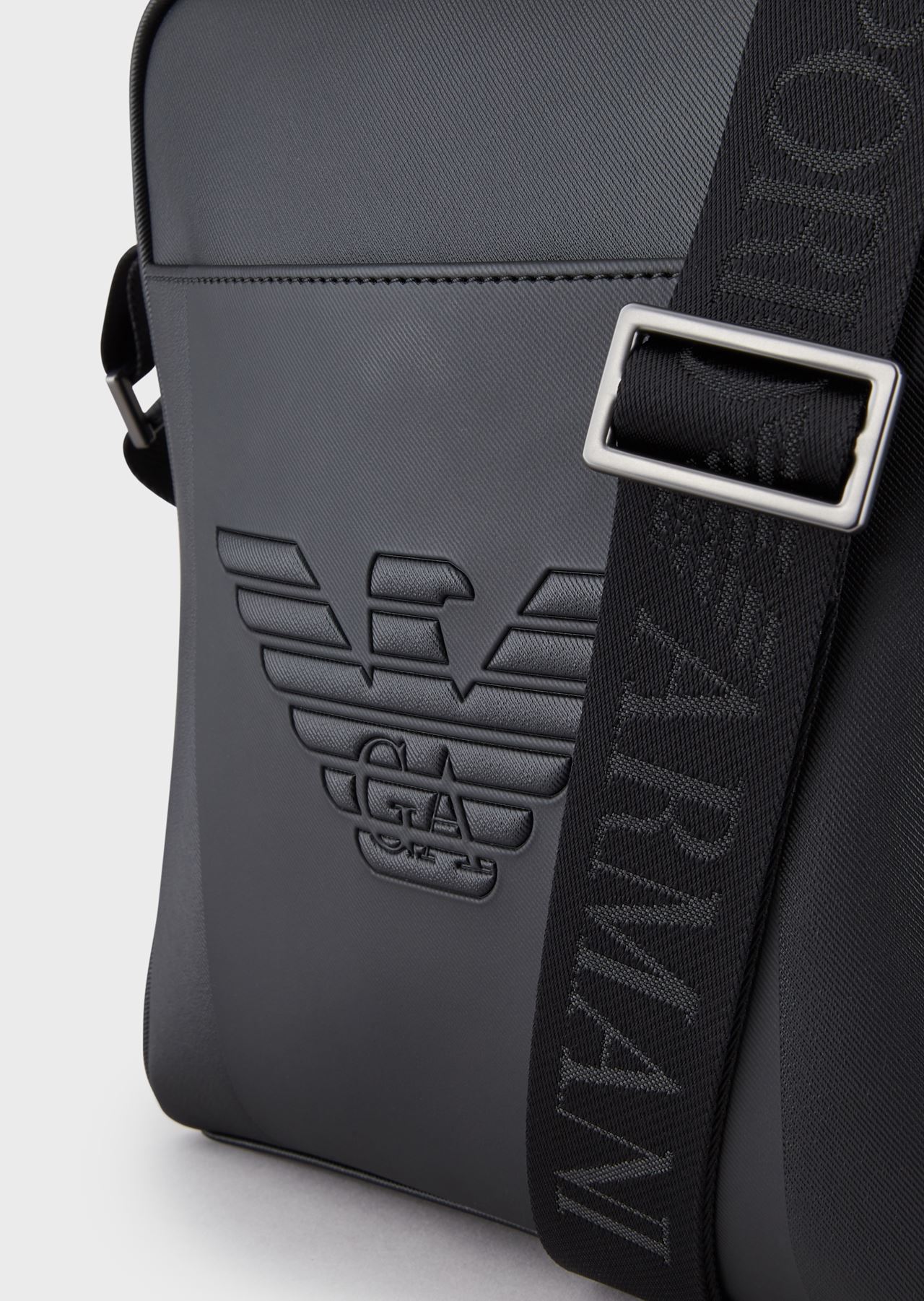 Shoulder bag with eagle maxi logo | Man | Emporio Armani