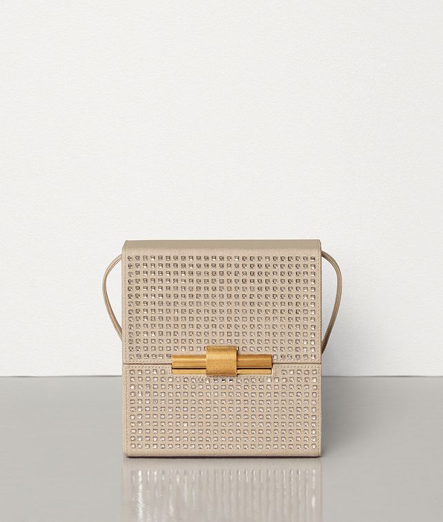 BOTTEGA VENETA DAISEY BAG IN EMBELLISHED LINEN Crossbody and Belt Bags Woman fp