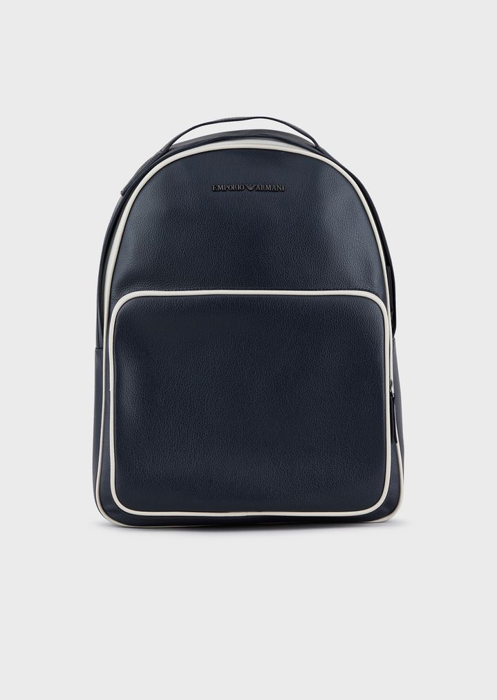 emporio armani leather backpack