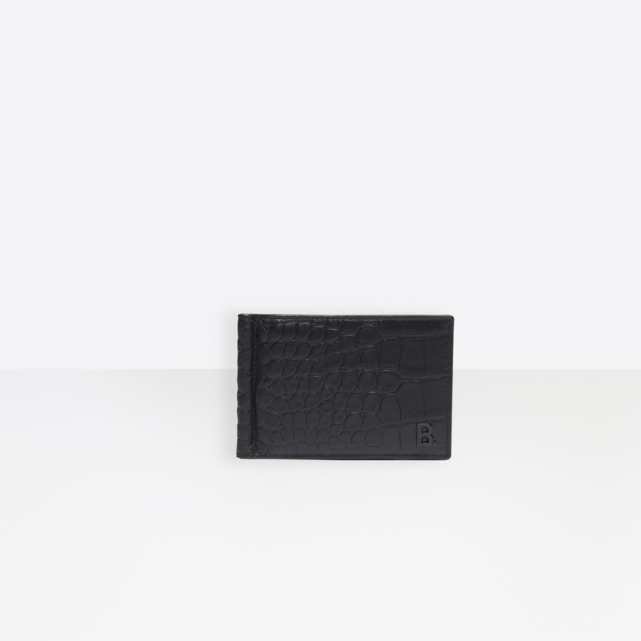 balenciaga money clip wallet