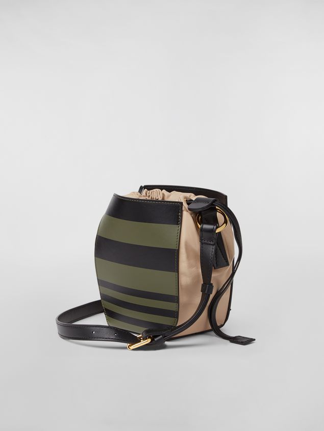 Shoulder Bag Marni Small WANDERING IN STRIPES GUSSET shoulder bag in calf and nappa Woman