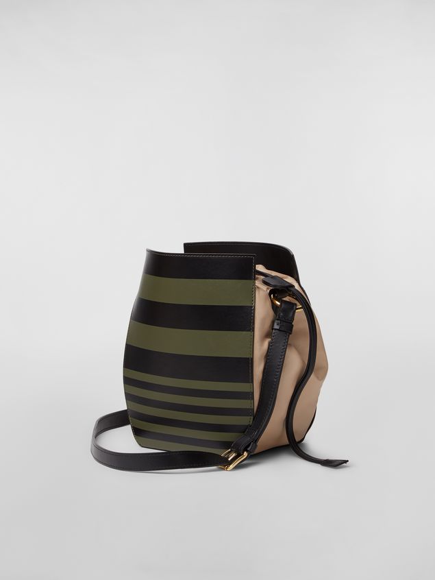 Shoulder Bag Marni Large WANDERING IN STRIPES GUSSET shoulder bag in calf and nappa Woman