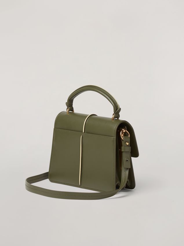 Handbag Marni ATTACHE' crossbody minibag in smooth calf green Woman