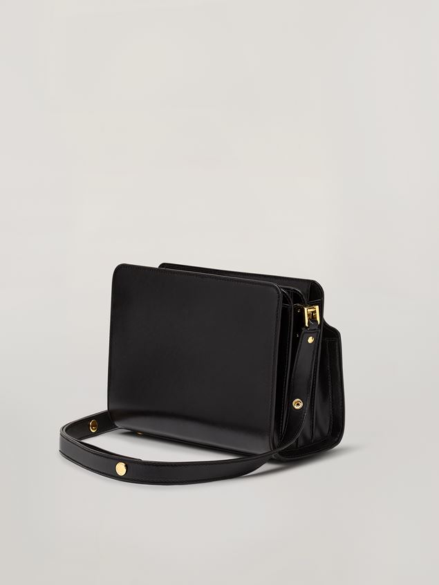 Trunk Bag Marni TRUNK REVERSE shoulder bag in nappa calfskin black Woman