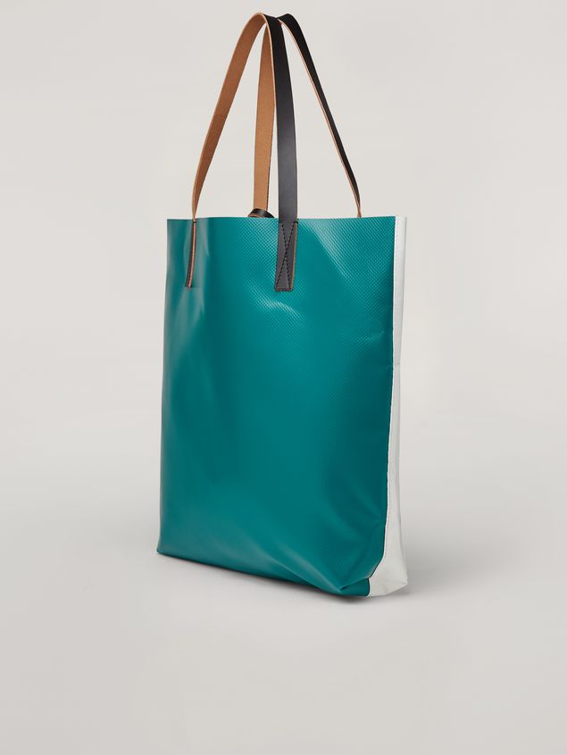 Shopping Bag Marni Shopping bag in PVC Faces print beige and black Woman