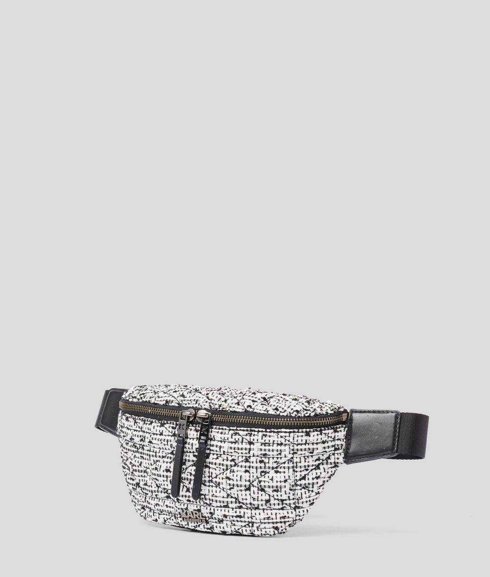 KARL LAGERFELD Sac banane en tweed K/Kuilted Sac banane Femme d