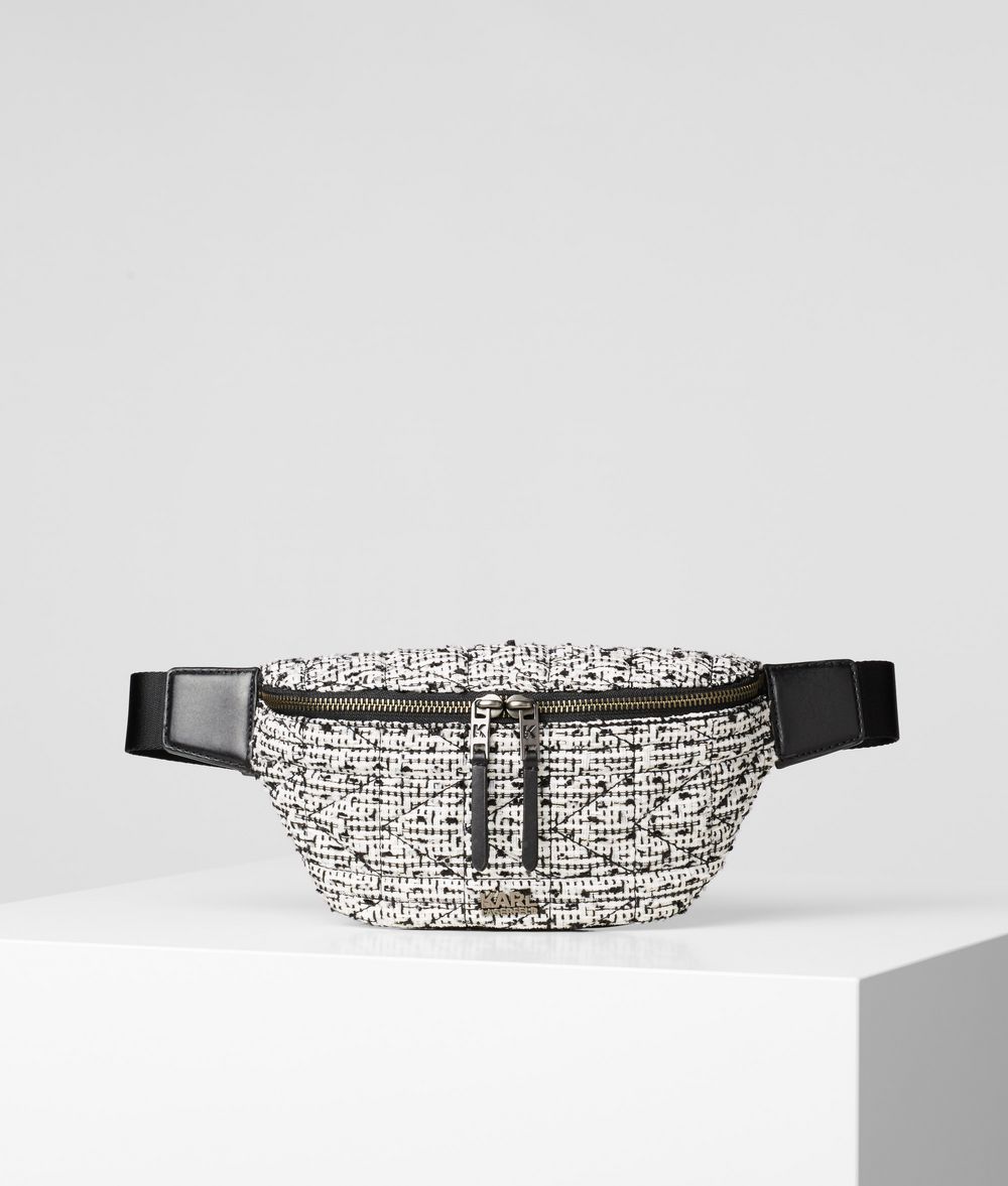 KARL LAGERFELD Sac banane en tweed K/Kuilted Sac banane Femme f