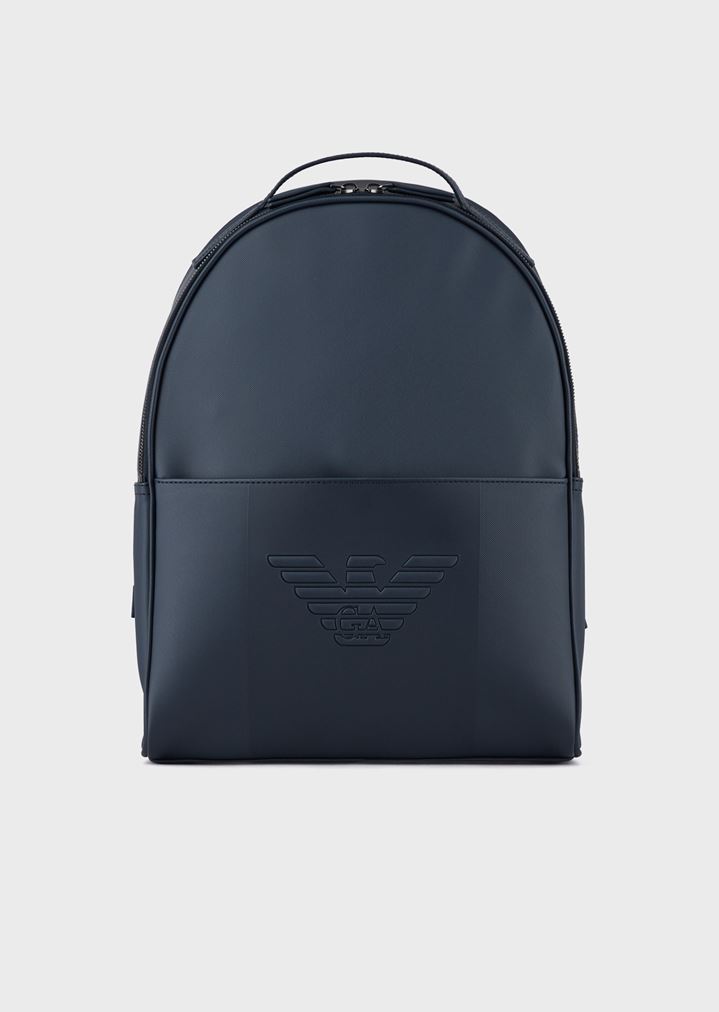 Mochila con bolsillo delantero y logotipo de águila Mochila con bolsillo delantero y logotipo de águila