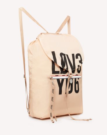 REDValentino ENCRYPTED LOVE NOTES RED PACKER BACKPACK