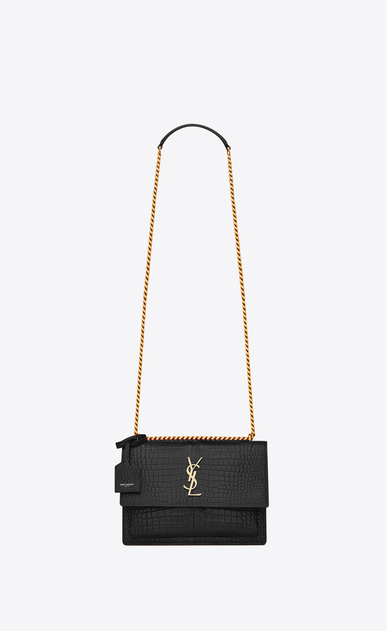 saint laurent medium sunset leather shoulder bag