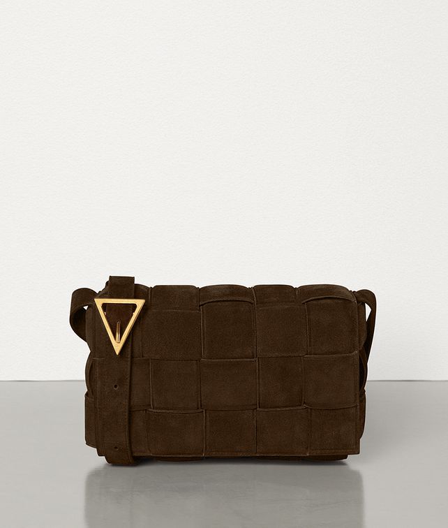 BOTTEGA VENETA PADDED CASSETTE IN SUEDE Crossbody and Belt Bags Woman fp