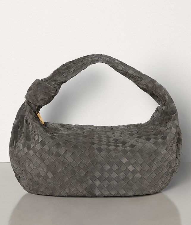 BOTTEGA VENETA LARGE BV JODIE IN INTRECCIATO CLOUDY SUEDE Shoulder Bag Woman fp