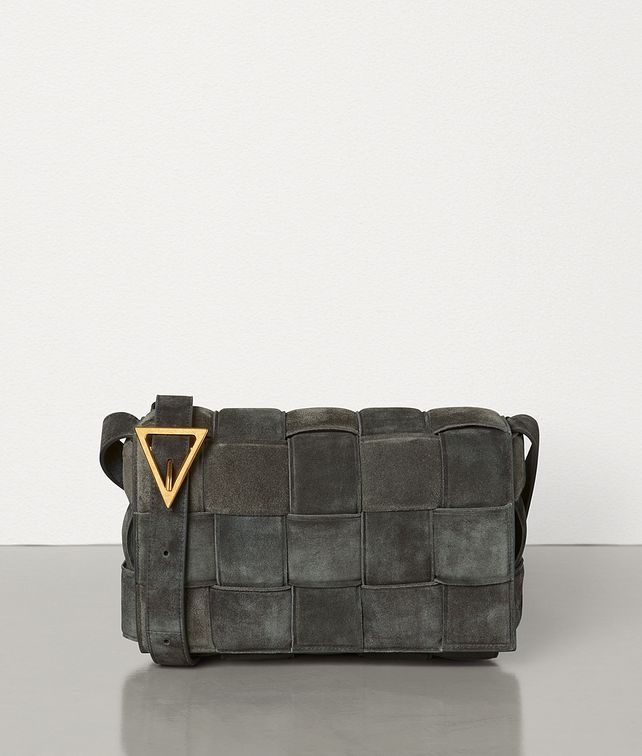 BOTTEGA VENETA PADDED CASSETTE IN SUEDE Crossbody and Belt Bags Woman fp