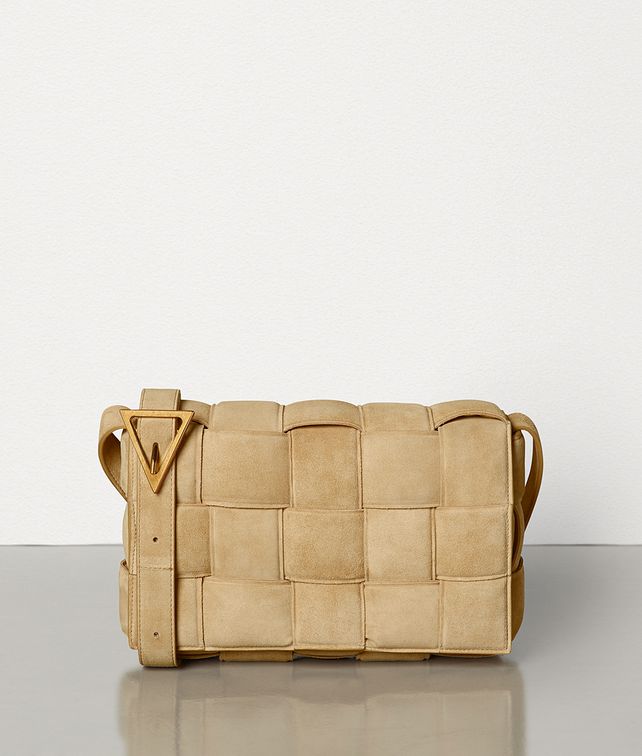 BOTTEGA VENETA PADDED CASSETTE IN SUEDE Crossbody and Belt Bags Woman fp