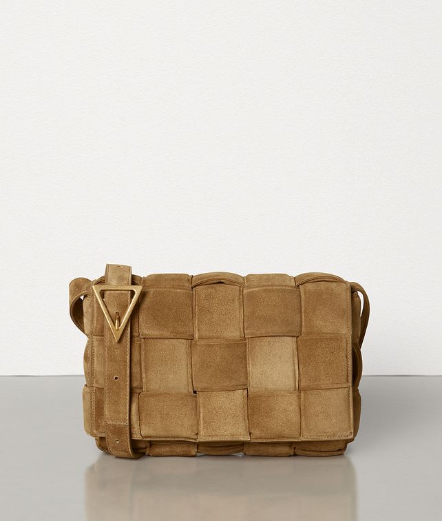 BOTTEGA VENETA PADDED CASSETTE IN SUEDE Crossbody and Belt Bags Woman fp