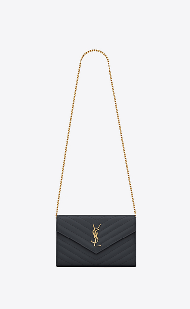 saint laurent monogram wallet on chain