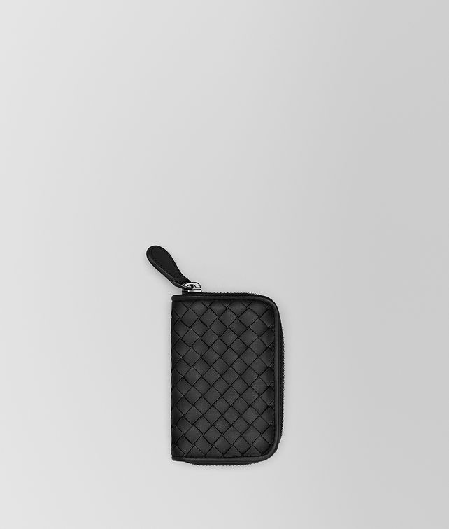 BOTTEGA VENETA COIN PURSE IN NERO INTRECCIATO NAPPA Small Wallet Woman fp
