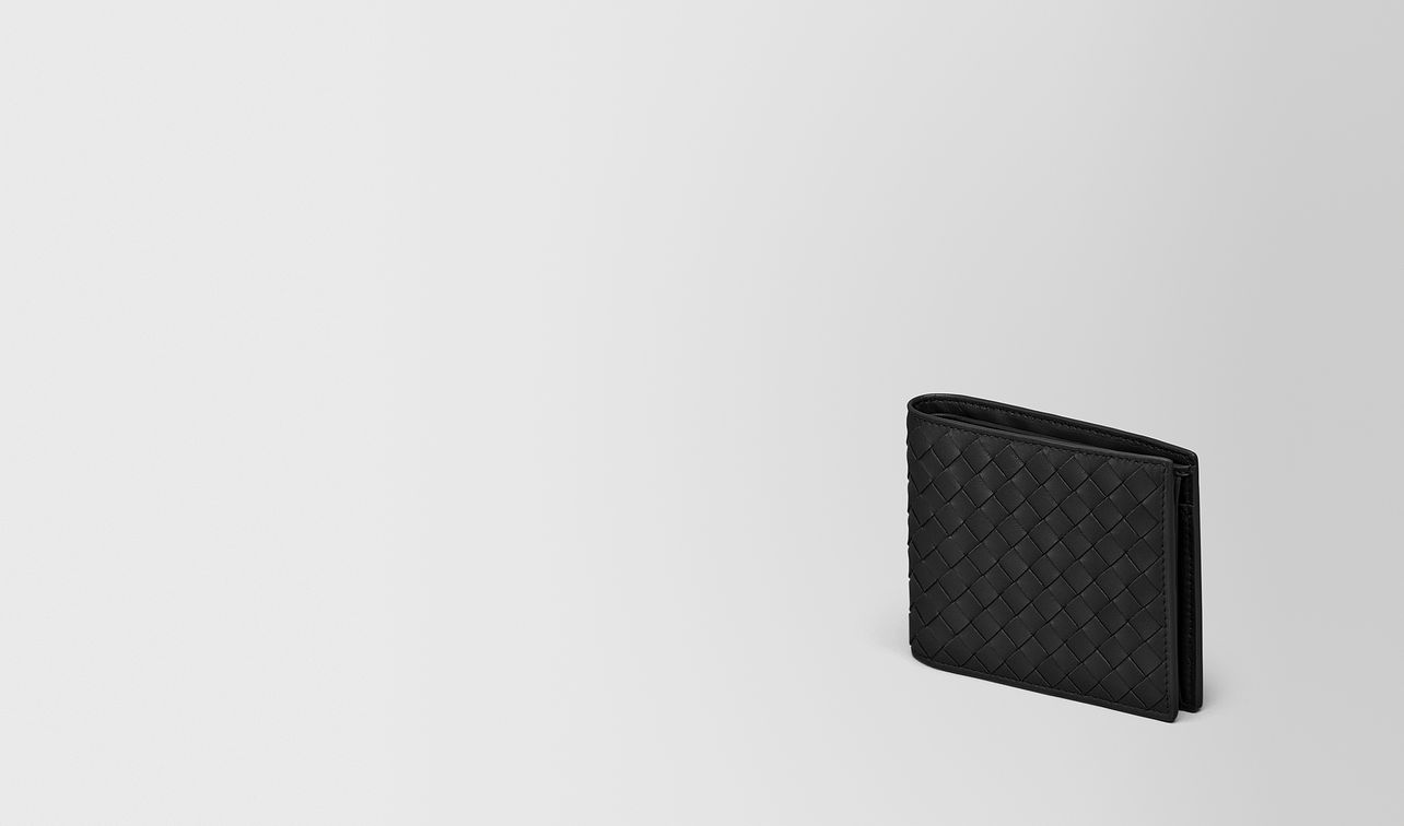 nero intrecciato coin purse bi-fold wallet landing