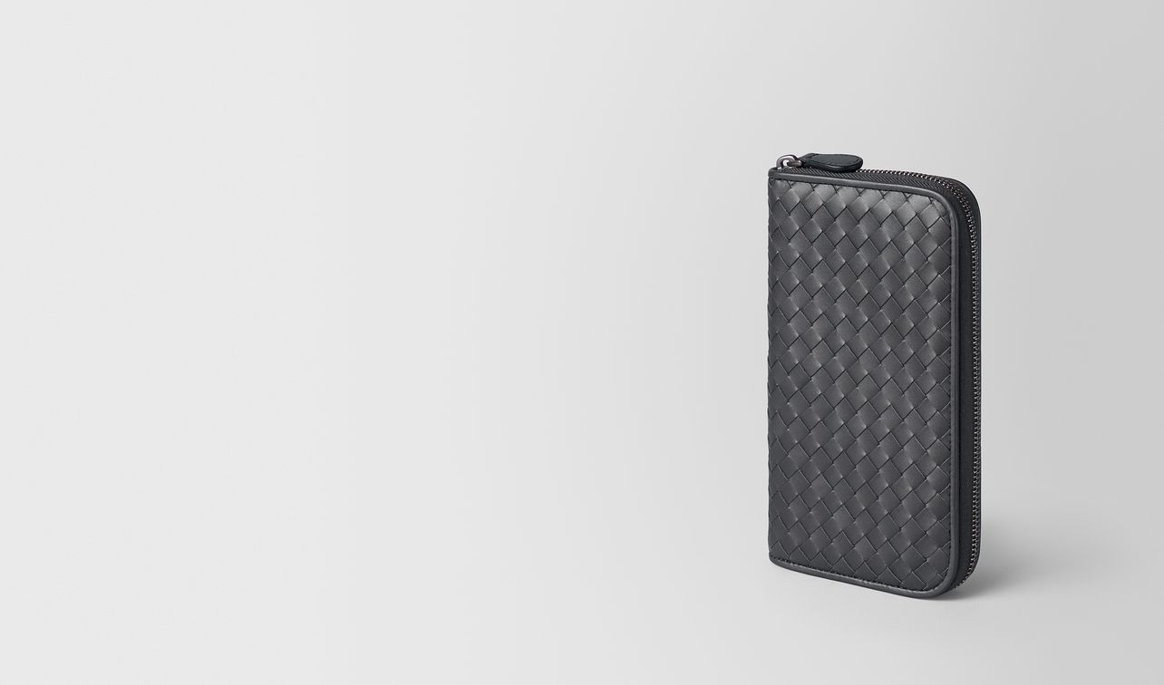 portafoglio con zip in intrecciato vn ardoise landing
