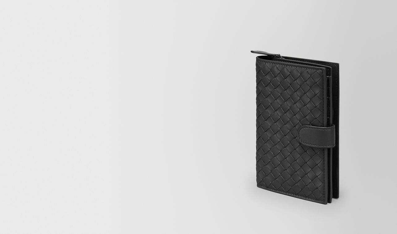continental wallet in nero intrecciato nappa landing