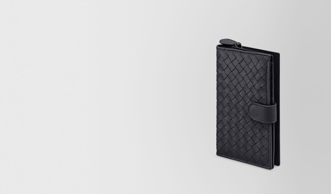 continental wallet in tourmaline intrecciato nappa landing