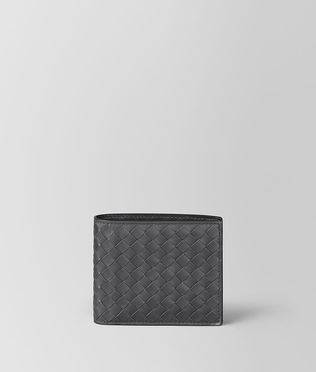 BOTTEGA VENETA BI-FOLD WALLET WITH COIN PURSE IN ARDOISE INTRECCIATO VN Small Wallet Man fp