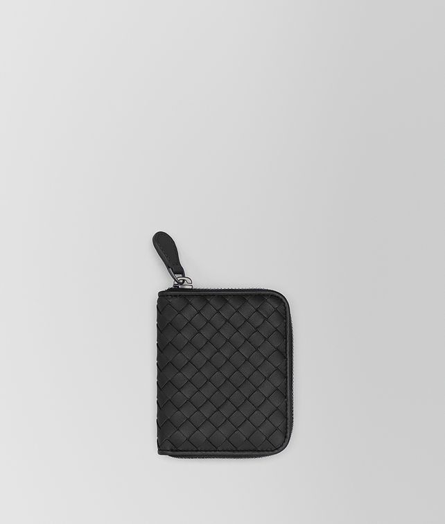 BOTTEGA VENETA COIN PURSE IN NERO INTRECCIATO NAPPA Small Wallet Woman fp